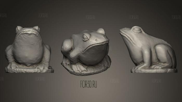 Frog Sculpture stl model for CNC